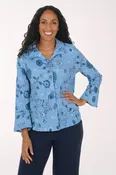 Boho Floral Crinkle Flounce Jacket