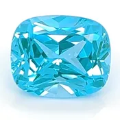 10x8mm Chatham Lab-Grown Antique Cushion Cut Sky Blue Paraiba Spinel, Weighs 3.18 – 3.97 Ct.