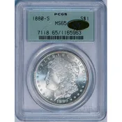 (7118) 1880-S $1 PCGS MS65 Gold CAC