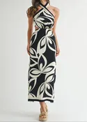 ALICIA HALTER MIDI DRESS