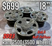 4 - 18” Ram 2500/3500 OEM Chrome Steel Wheels — Big Boys Toys of the North