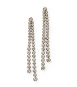 14k White Gold Diamond Drop Earrings