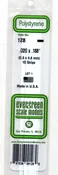 Evergreen 128 Styrene Strip Plastic .020" Thick x .188" 14" Long pkg (10)