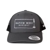 Charcoal Native West Trucker Mesh Hat — Native West Nursery - California Native Plants