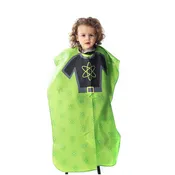 Toddler Waterproof Haircutting "Dress Up" Capes - Green Super Hero - Hair Capes and Aprons Co