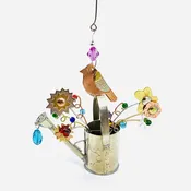 Mixed Metal Ornament, Bird Watering Can