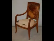 Abel Landry pair of Art Nouveau armchairs (#1373) — Calderwood Gallery is a world class resource for original French Art Deco furniture. Works by Maurice Dufrene, Jacques Adnet, Ruhlmann, Jallot, Follot, Arbus, Leleu, Dominuque, Subes, Sue et Mare. Art Nouveau, decorative arts, iron works.