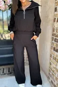 Accolade Black Ribbed High Pants