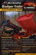 MLC MetalFab BADGER TRAILER 4x8 HYDRAULIC DUMP