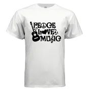PEACE LOVE MUSIC T-SHIRT