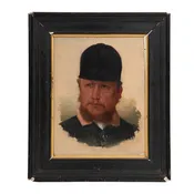 19th Century Portrait of a Hunter, Oil on Panel