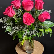 Hot Princess Roses- 1/2 Dozen, Dozen, 18 Roses