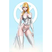 Diamond Blue Metal Cosplay Bodysuit with Thigh High Boots