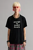 Allergic To Stupid Boy T - Black