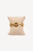 14k YG Retro-Link Bracelet