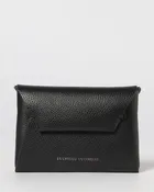 Leather Envelope Clutch in Black