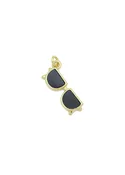 BLACK ENAMEL GOLD SUNGLASSES CHARM