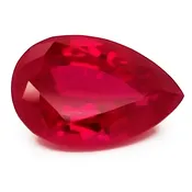 10x7mm Chatham Lab-Grown Pear Shaped Ruby, Weighs 2.30 – 2.87 Ct.