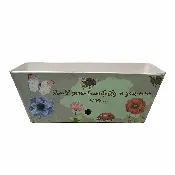 16″ Flowers Rectangular Self-Watering Bamboo Planter