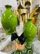 10 IN GREEN VASE