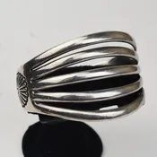 Allen Kee (Navajo) Silver 5-Bar Bracelet, c. 1950s — Turkey Mountain Traders