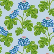 Casia Flowers Wallpaper - Soft Blue
