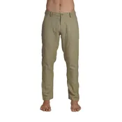 100% Linen Slim Fit Pants - Olive