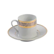 Cotillion Platinum Demitasse (espresso) Cup with Saucer- 3.5 oz