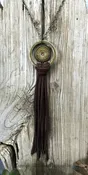 20 Gauge Leather Tassel Shotgun Necklace