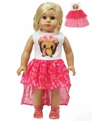 1pc 18" Monkey Emoji Dress