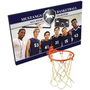 10″ x 7 7/8″ Sublimatable Basketball Plaque with Metal Hoop