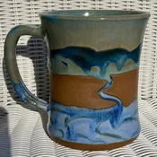 Medium Green Mountain and Stream Mug