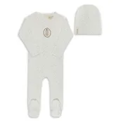 Ely's & Co. - Bunny Embroidered Footie and Beanie Set | Sweet Newborn Gift