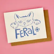 Feral Greeting Card