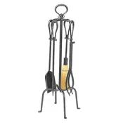 5-Piece Fireplace Tool Set with Loop Handles