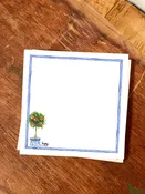 Blue & White Topiary Chunky Notepad-Stationery Pad 100 pa