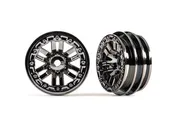 1.0" Wheels, Black Chrome