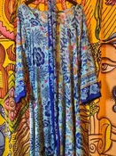 Blue floral hi lo tunic dress