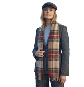 100% Irish Wool Scarf -  Dress Stewart Tartan Plaid, 12" x 71", Made in Ireland