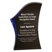 Black / Blue Surge Acrylic Award