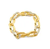 18K Gold and Diamond Link Bracelet