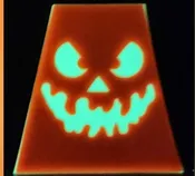 ILLUMINATING JACK O'LANTERN HELMET TETRAHEDRON (set of 10)