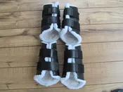 Dover Black Fleece Horse Boots, Size XL (Set of 4)
