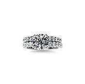 Estate Round Brilliant Diamond Wedding Ring Set 2.86 ct. tw. (G.I.A.)