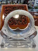 Real Jade Bangle #30003, Size: 56mm