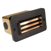 3 Louver Brass Step Light | Antique Bronze & Gun Metal | 12V SC Bayonet