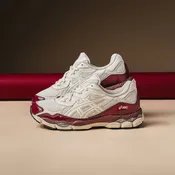 MENS ASICS | Gel- NYC (Cream/Antique Red)
