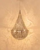 Cone-Shaped Metal Hanging Lamp (various sizes) - ROSE GOLD 3