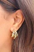 A Closer Look Stainless Steel Triple Hoop Earring