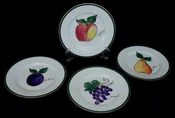 Lot of 4 Crate &amp; Barrel Monno-Bangladesh CBL61 Fruit 8 1/4" Salad Plates L2B
